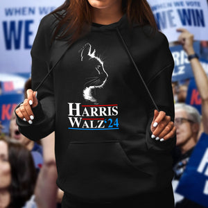 Harris Waltz 2024 Election Funny Cat Kamala Harris Dark Shirt HO82 65086