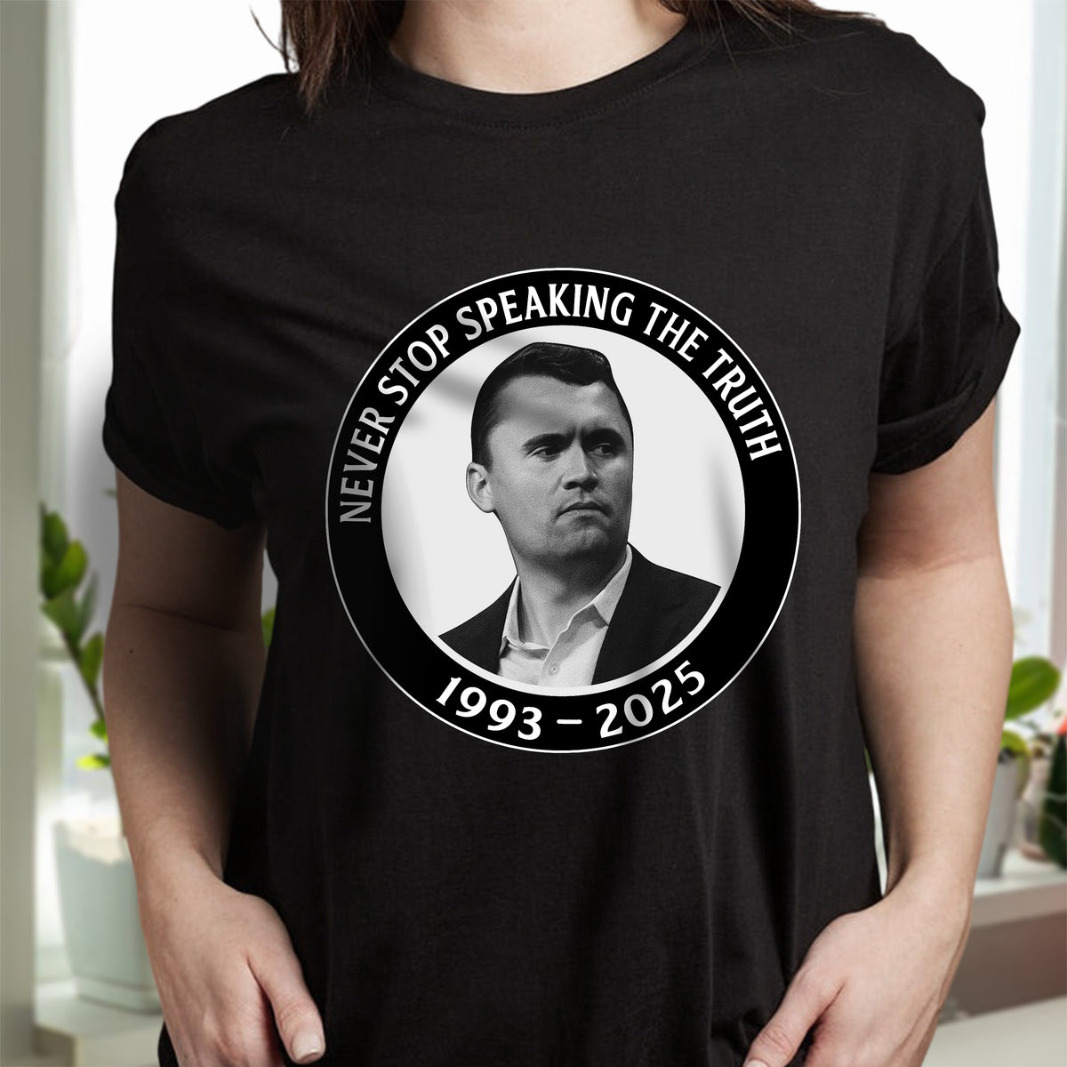 Never Stop Speaking The Truth 1993-2025 Charlie Kirk Dark Shirt HO82 65820