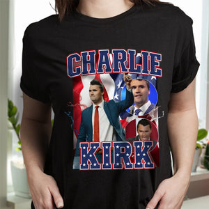 Patriotic Tribute to Charlie Kirk Memorial Dark Shirt LM32 65613