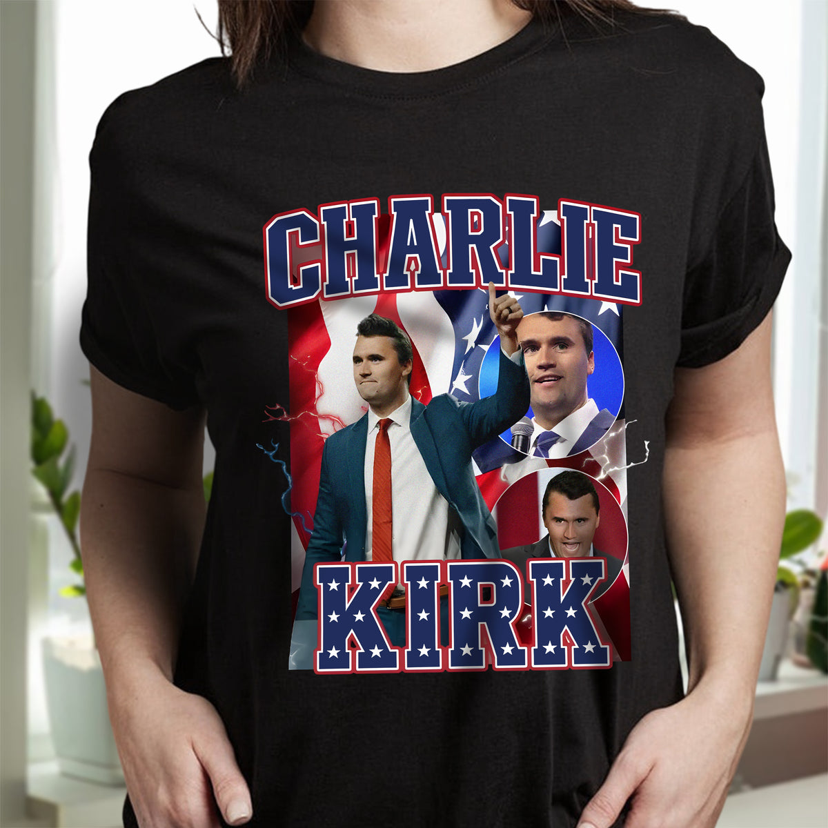 Patriotic Tribute to Charlie Kirk Memorial Dark Shirt LM32 65613