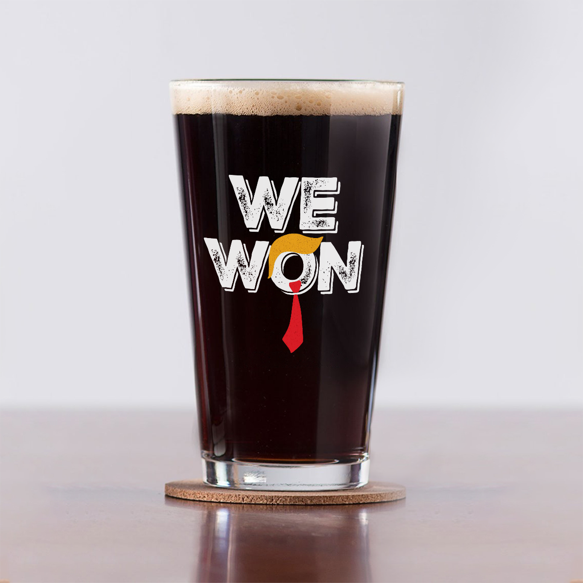 We Won Trump 2024 Print Beer Glass TH10 64013