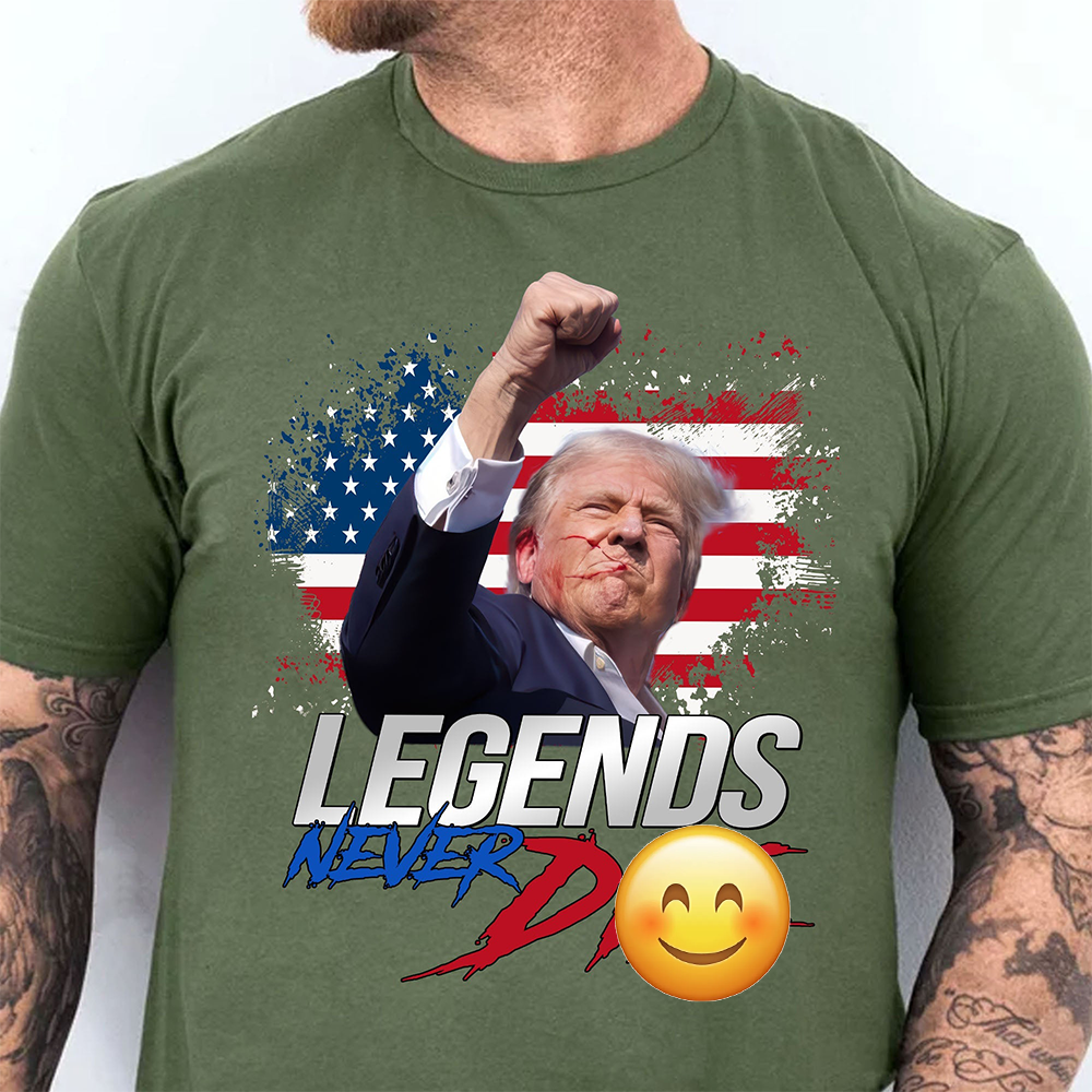 Trump Legends Never D** | Trump Fi**t 2024 Shirt Pennsylvania Rally | Shirt Dark C1116 - GOP