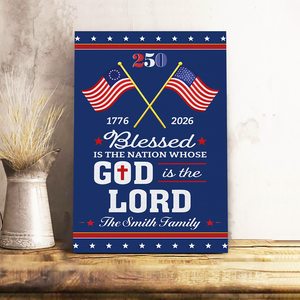 Personalized Patriotic 250 Years of Christian Canvas Poster HO82 901474