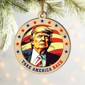 I'm Voting For The Felon Trump 2024 Wood Ornament TH10 62991