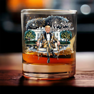 President Trump 2025 New Year New America Whisky Glass HA75 67154