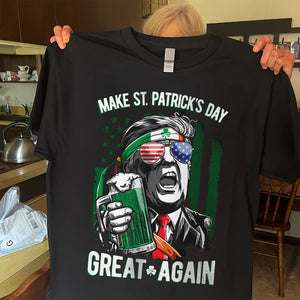 Trump Make St Patrick's Day Great Again Dark Shirt LM32 65111