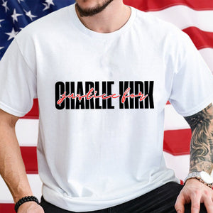 Justice For Charlie Kirk America Patriot Memorial Bright Shirt LM32 65601