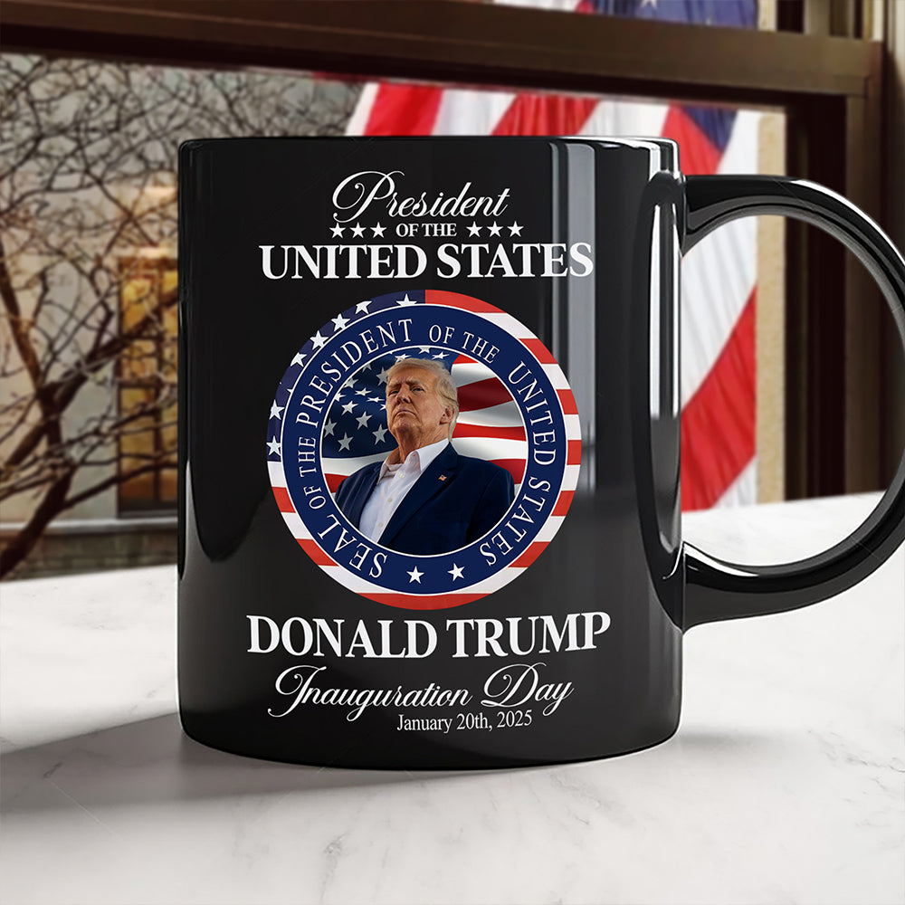 Trump President Inauguration Day Black Mug TH10 64229