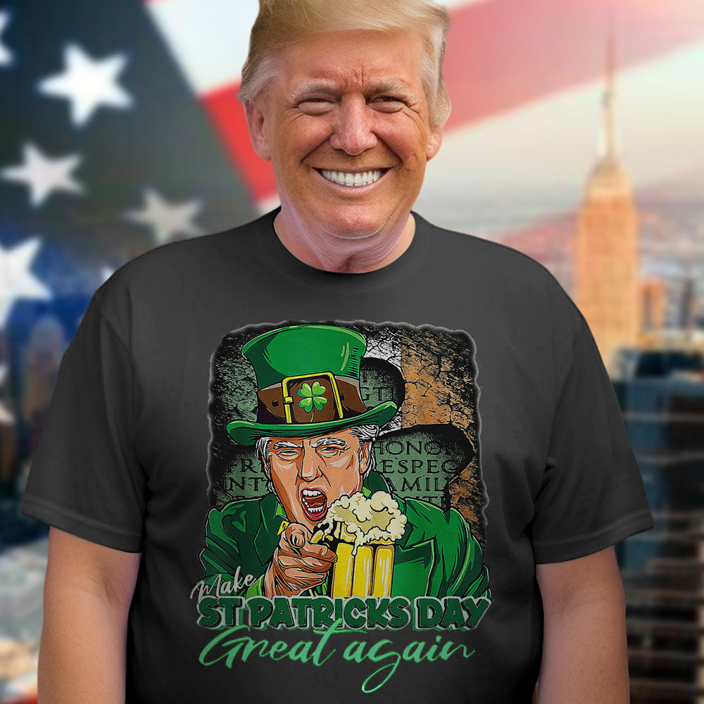 Funny President Trump Make St Patrick's Day Great Again Dark Shirt HO82 65612