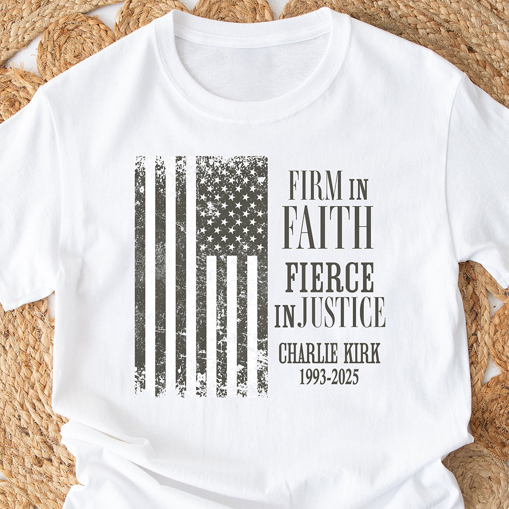 Charlie Kirk US Flag Bright Shirt HA75 644012