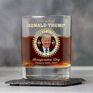 President Donald Trump Inauguration Day Whisky Glass HA75 63958