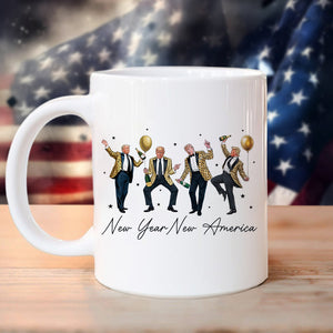 New Year New America Humorous Dancing Trump White Mug HA75 64288