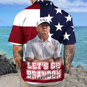 Custom Donald Trump Photo Make America Great Again Hawaii Shirt N369 62480