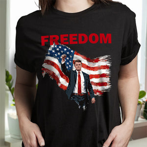 Freedom Stand With Charlie Kirk Dark Shirt HA75 64572