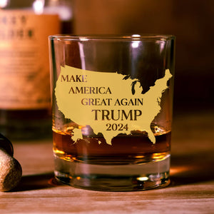 Trump Will Protect America's Legacy in 2024 – Make America Great Again Whisky Glass HA75 63775