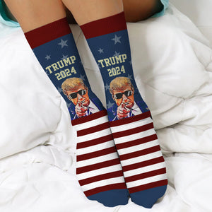 Personalized Celebrate Every Step Forward Trump Supporters US Election Middle Tube Socks HO82 65510