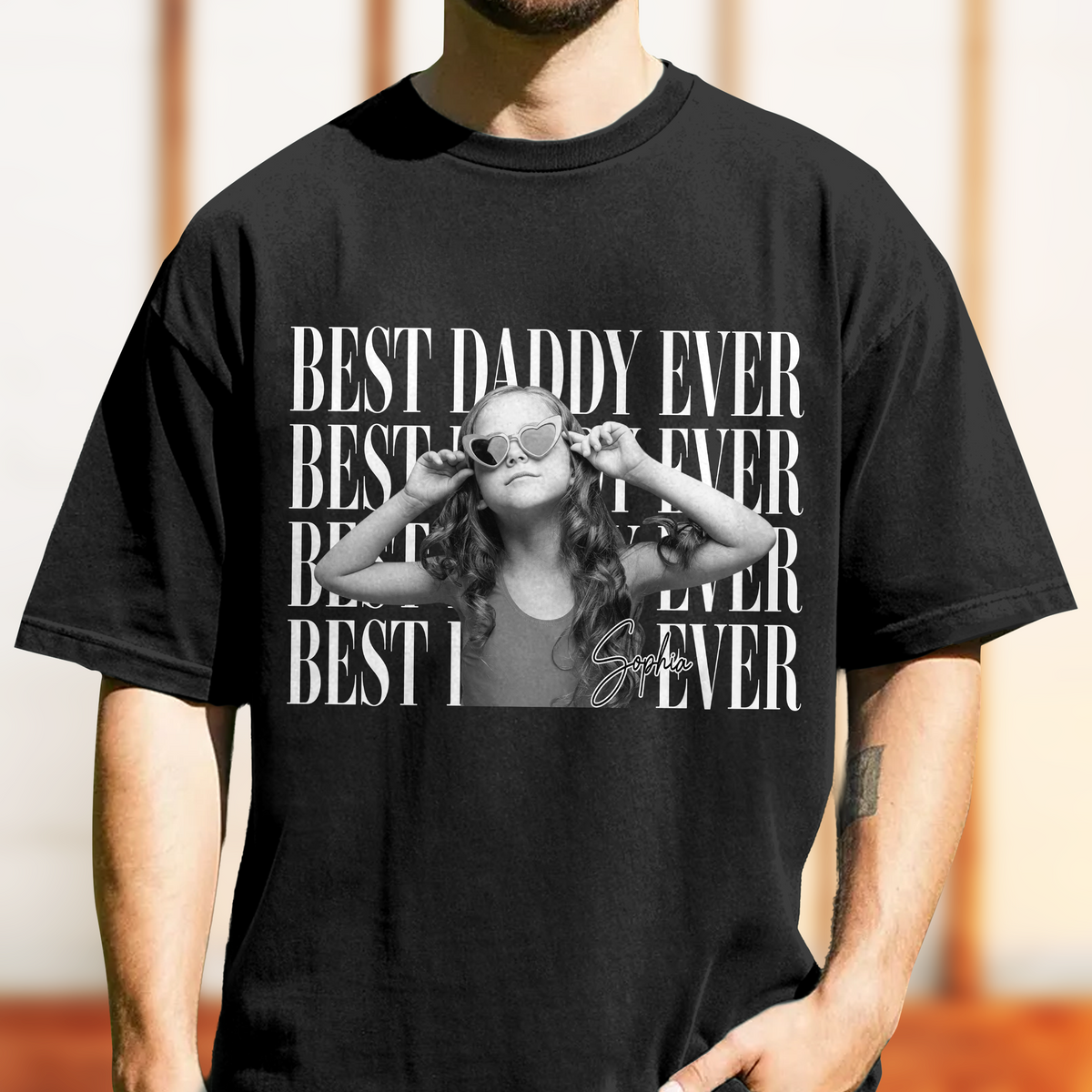 Personalized Vintage Photo Best Dad Mom Ever Comfort Shirt HA75 921276