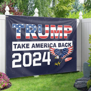 Trump 2024 Take America Back Blue USA Wing Eagle Backdrop TH10 63037