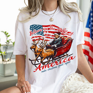 Believe The Magic Of America Trump Santa Bright Shirt HO82 65246