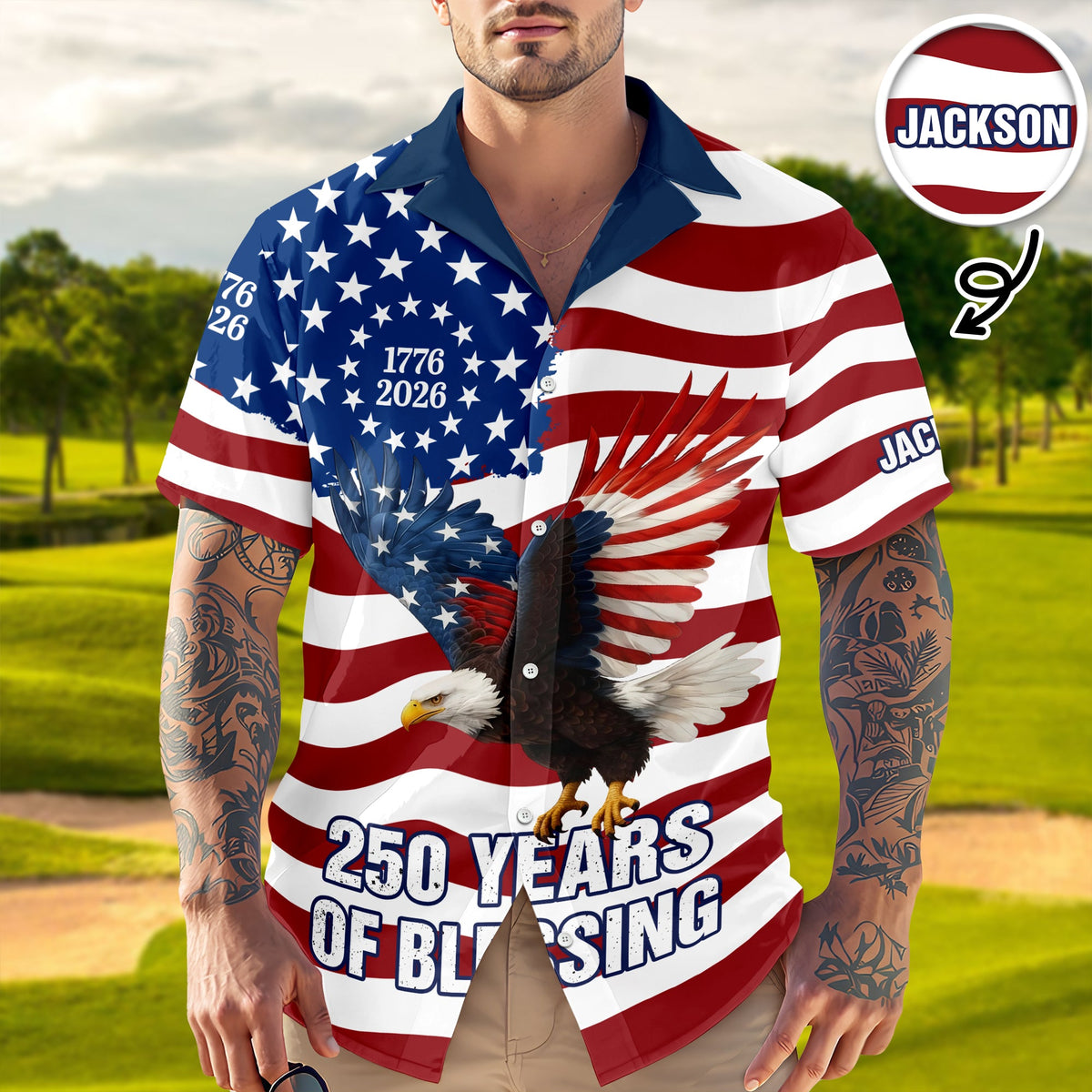 Personalized 250 Years of Freedom Flag, 1776–2026 Eagle Betsy Hawaii Shirt HO82 901202