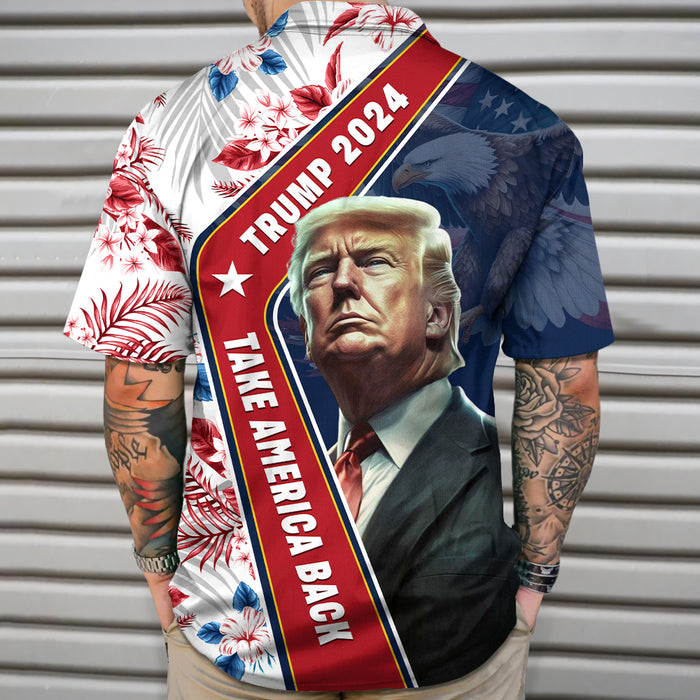 Trump 2024 Take America Back Hawaii Shirt N369 62484 — RWB Zone