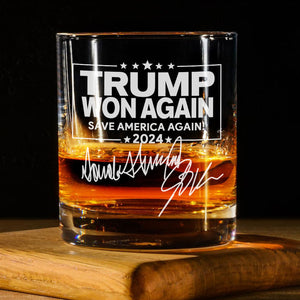 Trump Won Again Rock Glass TH10 64077