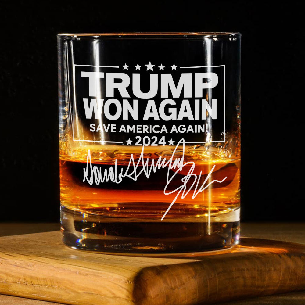 Perfect Gift For Trump Supporters Rock Glass 64077 TW