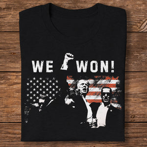 Trump We Won Inauguration 47 US President 2025 Election Dark Shirt HO82 65224