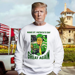 Donald Trump Make St Patrick's Day Great Again Bright Shirt Funny Trump Beer Drinking Shirt LM32 67182