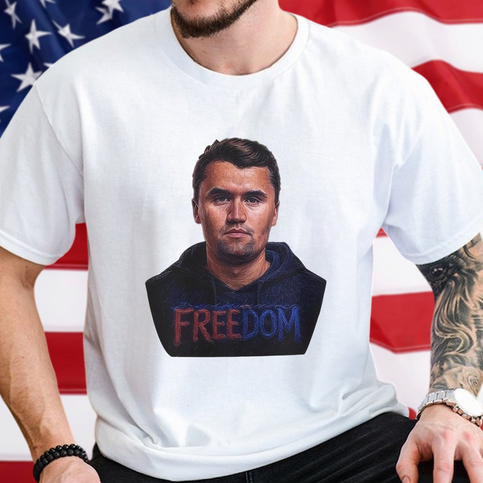 Pray for Charlie Kirk Freedom Remembrance Bright Shirt LM32 65699