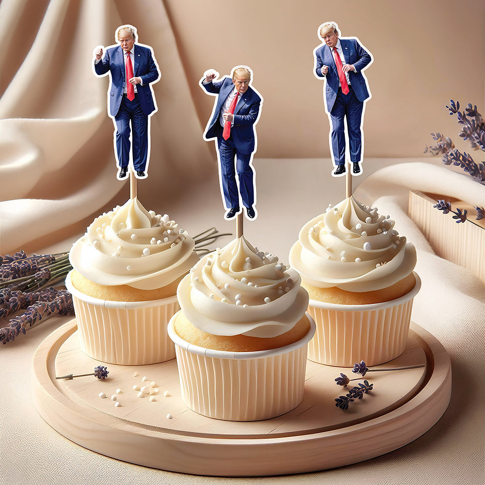 Funny Trump Dancing Independence Day Party Decoration Cupcake Toppers LM32 65337