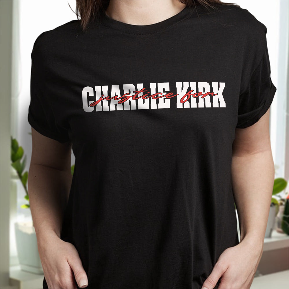 Justice for Charlie Kirk Dark Shirt HA75 64600