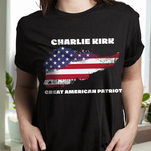 Pray For Charlie Kirk - Great American Patriot Dark Shirt LM32 65635