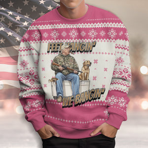 Trump Hunting Feet Hangin We Bangin Ugly Sweater LM32 63983