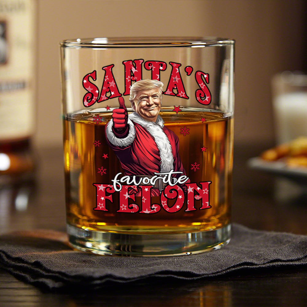 Santa's Favorite Felon Rock Glass TH10 64041