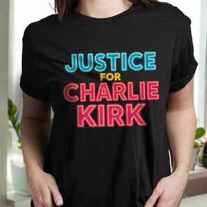 Justice For Charlie Kirk Support American Values Dark Shirt HO82 65978