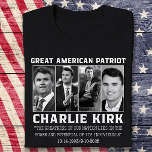 Prayers Up for Charlie Kirk Great America Patriot Memorial Dark Shirt HO82 65740