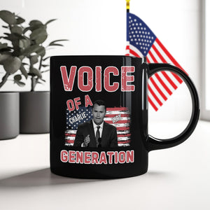 Voice Of A Generation Charlie Kirk Black Mug HO82 65960