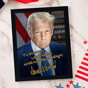 Custom Name President Trump Make America Great Again Picture Frame TH10 64347