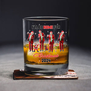 Let's Dance Together Trump Will Be Home For Christmas Whiskey Glass LM32 65015