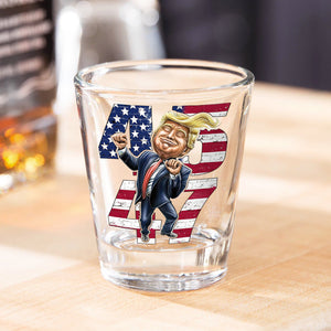 Patriotic Trump 2024 45th & 47th President's Legacy MAGA Shot Glasses LM32 63959