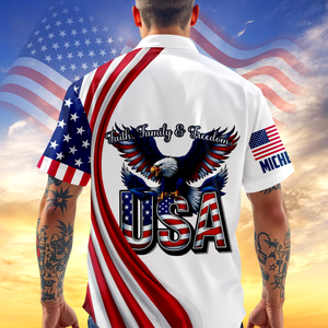 Custom Name Faith, Family & Freedom America 250 Years Hawaii Shirt HO82 901168