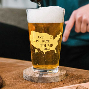 Trump's Comeback to Protect America's Legacy in 2024 Beer Glass LM32 63781