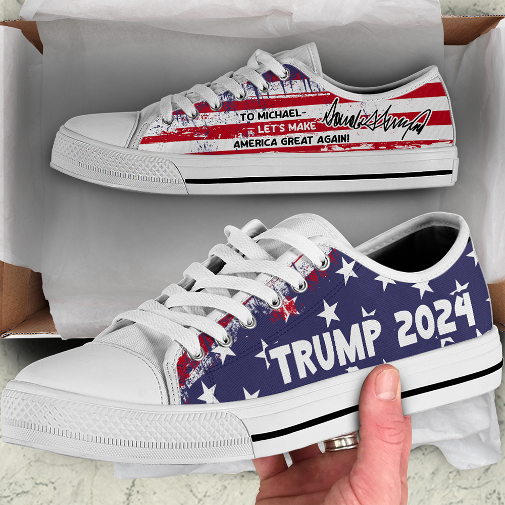 Trump 2024 Let's Make America Great Again Canvas Shoes HA75 63264