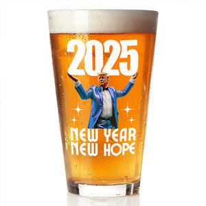 Funny Trump New Year New Hope Inauguration Party Celebration Beer Glass LM32 65083