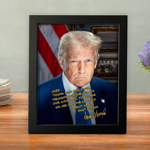 Personalized Donald Trump 2025 Thank You For Your Tremendous Service Picture Frame LM32 65251