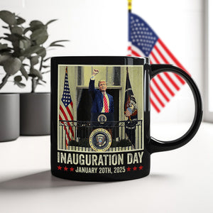 President Donald Trump Inauguration Day 2025 Memorabilia Black Mug HO82 65640