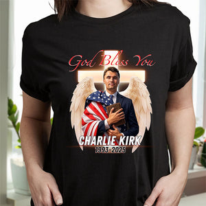 God Bless Charlie Kirk - A True Patriot Dark Shirt HO82 65778