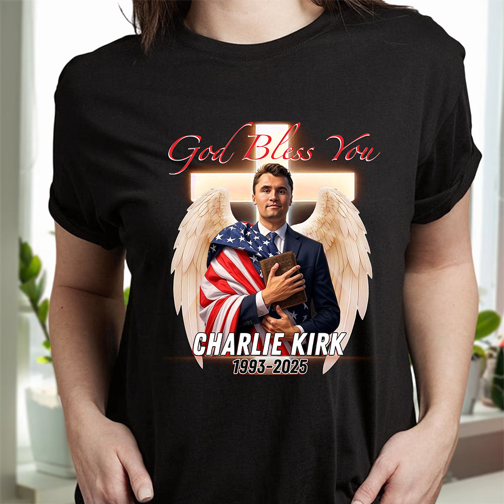 God Bless Charlie Kirk - A True Patriot Dark Shirt HO82 65778
