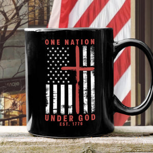 One Nation Under God Est. 1776 Black Mug LM32 895451